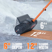 Litheli U20SS02-0A110 Cordless Snow Shovel, 20V 12