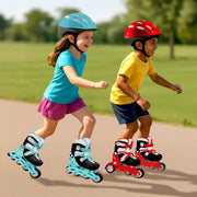 Halo Rise Above Jr. Adjustable Inline Skates Combo Set with Helmet, Red, Youth Sizes 12-2, HALOISK8122-R
