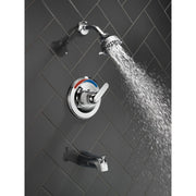 Delta Faucet Classic Monitor 13 Series Tub and Shower Trim, Chrome, Wall Mount, Single-Handle, T13491