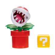 Nintendo Super Mario 4 Inch Piranha Plant Action Figure with Question Block, Multicolor, 94763570