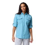Columbia Womens PFG Bahama II Long Sleeve Fishing Shirt, Vintage Blue, Small, 209298
