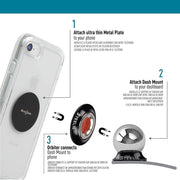 Nite Ize STODK-01-R8 Steelie Orbiter Dash Mount Kit Magnetic Phone Mounting System Orbiter