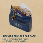 YETI Sidekick Dry 1L Gear Case, Waterproof Dry Bag, Classic Navy