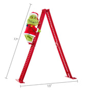 Mr Christmas Grinch 17 Inch Animated Tabletop Climber with LED Lights and Christmas Carols, Green and Red