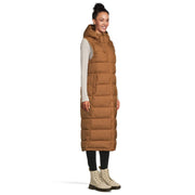 Columbia Pike Lake II Hooded Long Vest - Camel Brown - XL