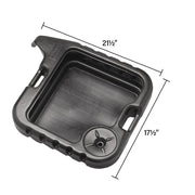 Scepter 15.5 Quart Oil Drain Pan with Pour Spout and 18-Inch Mechanics Funnel Kit, Black, Plastic