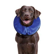 KONG Cloud Recovery Collar, Inflatable, Scratch and Bite Resistant, Medium 10-14 Inch Neck, Blue, EL2