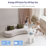 DR. J Professional HEPA Air Purifiers for Home up to 1350 Sq.ft, WiFi Air Purifiers, White - Intelligent App Control