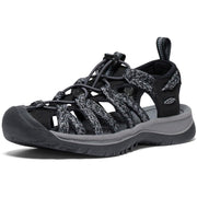 KEEN Whisper Women's Athletic Sandals, Water-Resistant, Black/Steel Grey, Size 7.5, 1028815