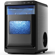 Qunler HZB-20EN Nugget Ice Maker Countertop, 44lbs Per Day Chewable Pebble Nugget Ice Machine w/Touch Screen