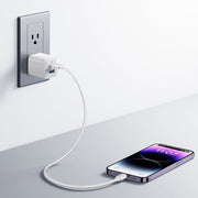 Anker 89089898 2 Port 33W Wall Charger with 6' USB-C to USB-C Cable - White