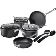 Granitestone 10 Pc Nonstick Cookware Set, Diamond Coated, Oven Safe to 500F, Dishwasher Safe, Black Speckle, 8103