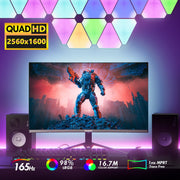 Memzuoix 27inch 165Hz Curved Gaming Monitor 1440p 144Hz QHD 2K(2560x1440) Black