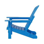 Westintrends Outdoor Folding HDPE Adirondack Chair, Patio Seat, Weather Resistant, Pacific Blue 1