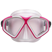 U.S. Divers Cozumel TX Mask, Proflex FX Fins, and Island Dry Snorkel Combo Set - Grey/Berry - L