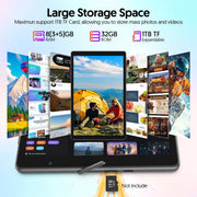 FITIFUN 10.1 Inch Android Tablet, Penta-Core A333 Processor, 8GB RAM, 32GB Storage, 1TB Expandable, HD IPS Display, Dual 2MP Cameras, Gray, M10