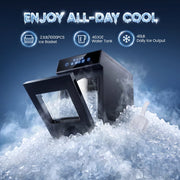Patbrela Nugget Ice Maker, Portable Countertop Chewable Pebble Ice Machine, 40lbs/24H, Self-Cleaning Touch Screen, Black