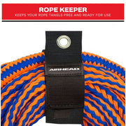 Airhead Bungee Tube Rope, 50 Ft UV Resistant Nylon, 4,100 lb Break Strength, Blue and Orange, for 1-4 Rider Towables