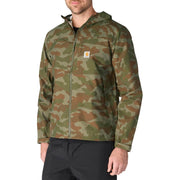 Carhartt Monterey Men's Waterproof Rain Jacket, Storm Defender, Wind Fighter, Army Green Camo, Large, 105751