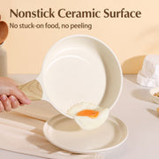 Sensarte SA-SET13-6PCS-WHITE Ceramic Nonstick Pots and Pans Set, 19Pcs Healthy Non Stick Cookware Set with Pots Protectors, White