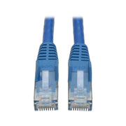 Tripp Lite Cat6 Gigabit Snagless Molded Ethernet Cable, Blue, 15 ft, N201-015-BL