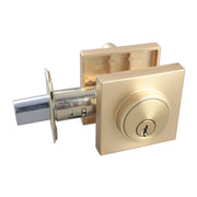 Miseno MLK1228 Lorton Single Cylinder Keyed Entry Deadbolt, Brass