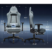 GTRACING High Back Racing Style Gaming Office Chair with Footrest and Adjustable Reclining Backrest