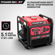 PowerSmart DL5040 4400-Watt Portable Generator with Inverter Technology, 30A for RV