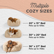 Best Friends by Sheri Lounge Shag Dog Bed, Calming Faux Fur, Taupe, Medium 30 x 20 in 70657