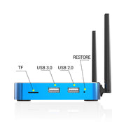 TLHDEL SuperBox S6-Max Streaming Device, 4GB DDR RAM, 64GB eMMC Storage, Android 12, Wi-Fi 6, 1000Mbps Ethernet, Bluetooth Voice Remote, Alloy Case