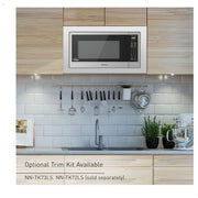 Panasonic NN-SN76LS 1.6 cu.ft Cyclonic Inverter Countertop Microwave Oven 1250Watt Power with Genius Sensor Cooking, 19.44