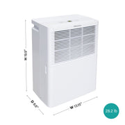 Hisense 35 Pint Compact Dehumidifier, 3000 Sq. Ft. Coverage, Slide-Out Bucket, Energy Star Certified, White, ADH35K26