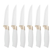 Drew Barrymore Beautiful 12 Piece Knife Block Set with Handles - White/Gold