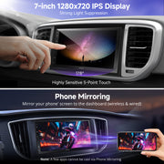 ATOTO Double Din Car Stereo, 7-Inch Touchscreen, Apple Carplay & Android Auto, Bluetooth & WiFi, Built-In GPS Navigation, 2 GB RAM, 32 GB Storage, Black, A5