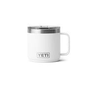 YETI Rambler 14 oz Ceramic Lined Stackable Mug, Vacuum Insulated Stainless Steel with MagSlider Lid, White