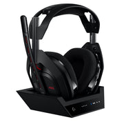 Logitech Astro A50 LIGHTSPEED Wireless Gaming Headset with PRO-G GRAPHENE Audio Drivers, PLAYSYNC 3-System Switching, Bluetooth, Base Station Charging Dock, Black, 939-002217