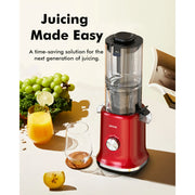 Sifene SIF-8202 150W Slow Masticating Juicer Machine, 4.3-Inch, Red