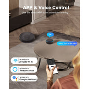 Enboya D60+ Robot Vacuum Cleaner - Self-Emptying Base, 9000Pa Suction, Wi-Fi/App/Voice Control Smart Vacuum