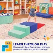 Battat BT1848 Squishy Stack Climbers 3 Foam Multicolor Play Shapes, Toddler & Preschool Toys