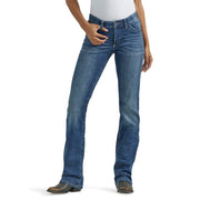 Wrangler Women's Willow Mid Rise Performance Waist Bootcut Ultimate Riding Jean, Blue Lovette, WRW60LE