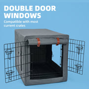 Vibrant Life 42-Inch Dog Crate Cover with Breathable Panels, Dark Gray, Large 1715212