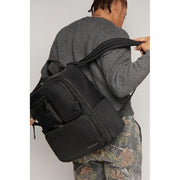 Itzy Ritzy Belong Utility Backpack Diaper Bag, 17 Multi-Functional Pockets, Insulated Bottle Holders, Laptop Compartment, Trolley Sleeve, Stroller Straps, Machine Washable Changing Pad, Black