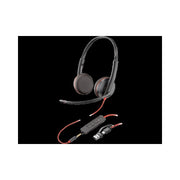 Poly Blackwire 3225 USB-C Wired Headset with Noise-Canceling Microphone, Over-Ear, Black 8X229A6