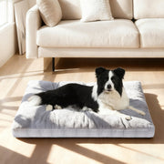 KSIIA Washable Dog Bed with Premium Plush Fabric, Balanced Fiber Filling, Non-Slip Bottom, Machine Washable, XLarge, 41in