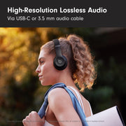 Beats by Dr. Dre Solo 4 Wireless On-Ear Headphones with Active Noise Cancellation, Built-in Microphone, Black, 50h Battery Life