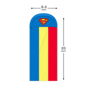 Superman Triple-Lane Water Slide, 20 ft, Multicolor, Includes 3 Inflatable Boogie Boards, SM300WS-A