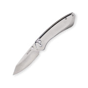 Buck Knives 744 Sovereign Folding Pocket Knife, 7Cr Stainless Steel Modified Clip Point Blade, Button Lock, Silver, Deep Carry Pocket Clip