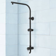 Retrofit Exposed Pipe Shower System - Matte Black