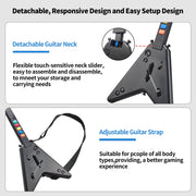 NBCP Wireless Guitar Controller, Compatible with PS4, PS3, PC, Guitar Hero, Rock Band Games, Black, KT602