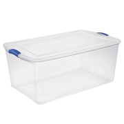 Sterilite 19290404 105 qt. Latch Storage Box (4-Pack)